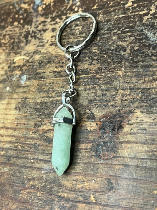 Green Aventurine crystal keychain