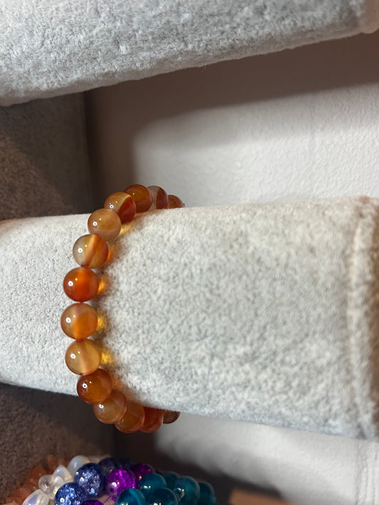 Carnelian crystal bracelet