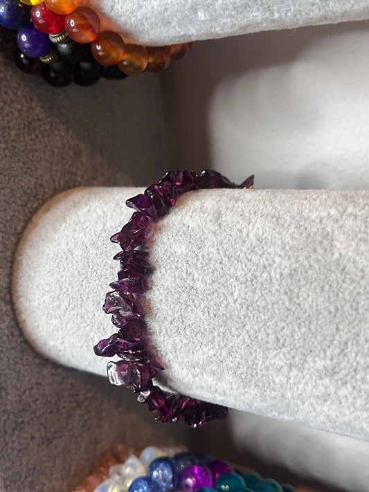 Dark purple crystal bracelet