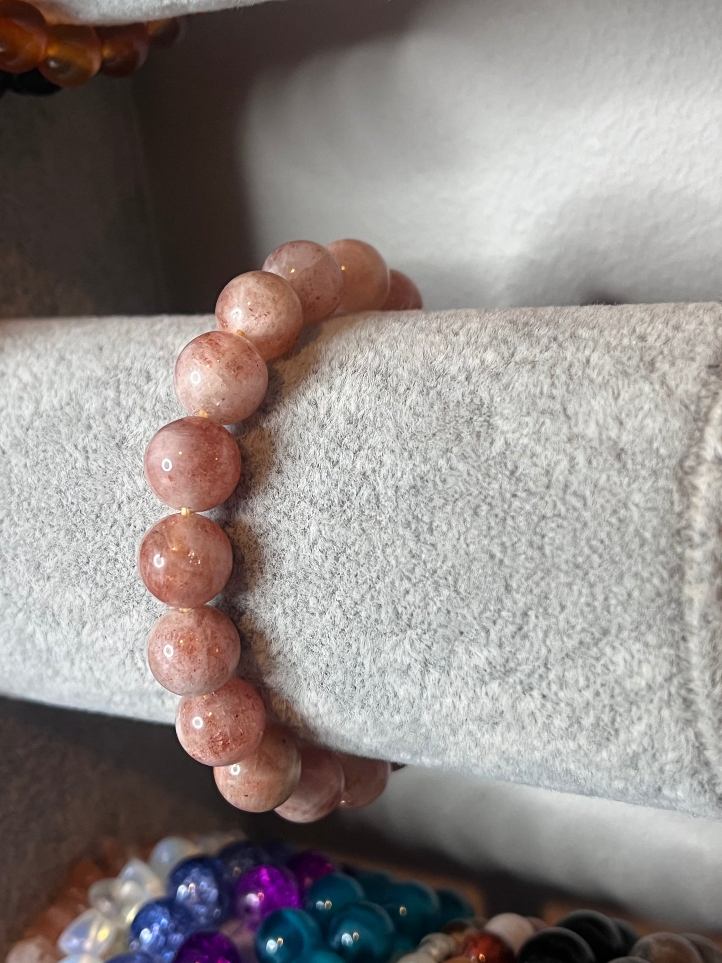 Strawberry quartz crystal bracelet