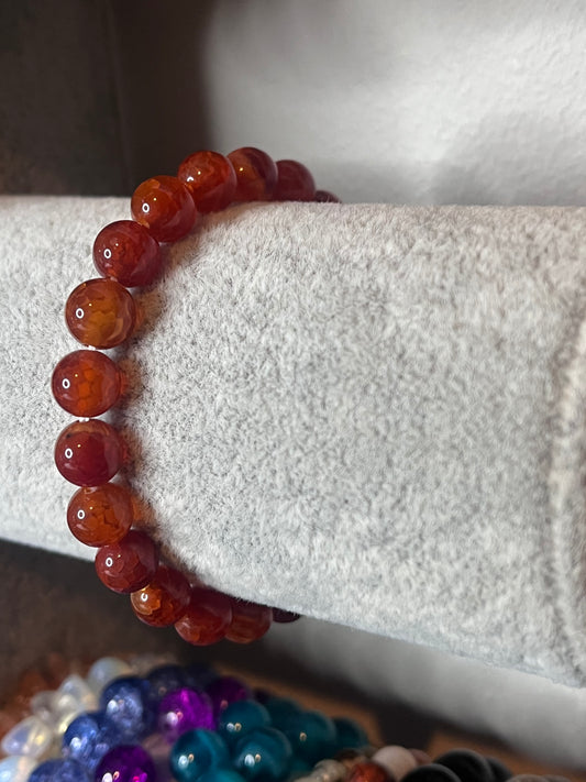 Carnelian crystal bracelet