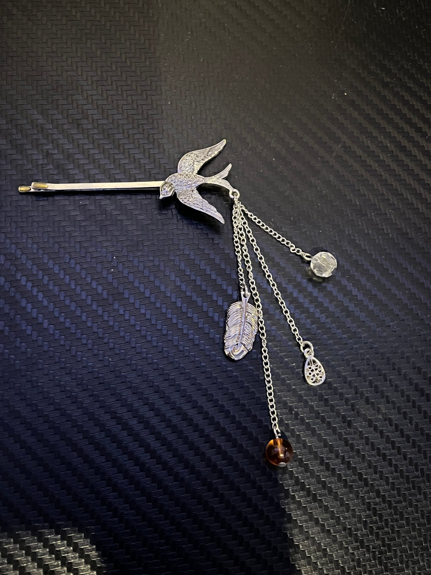 Silver Swallow hair clip