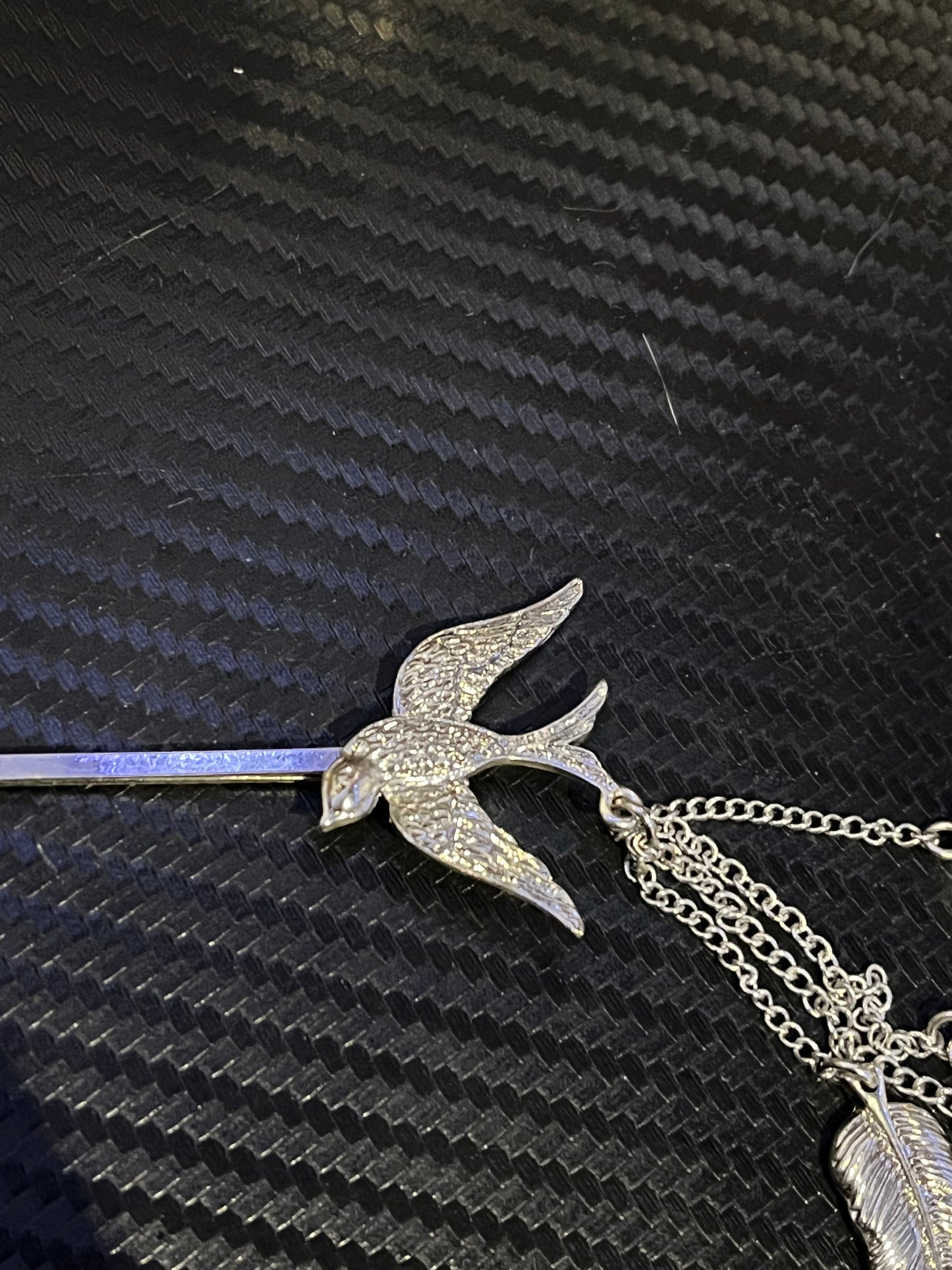 Silver Swallow hair clip