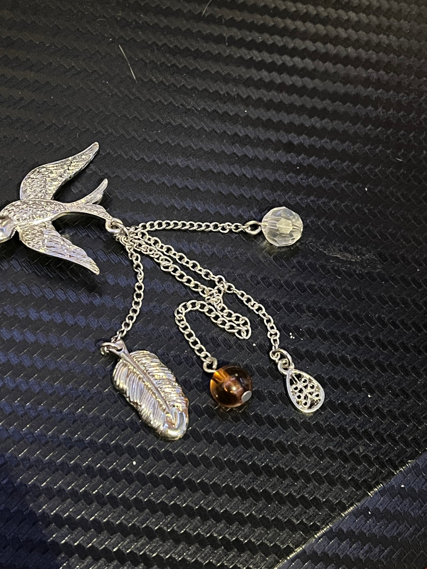 Silver Swallow hair clip