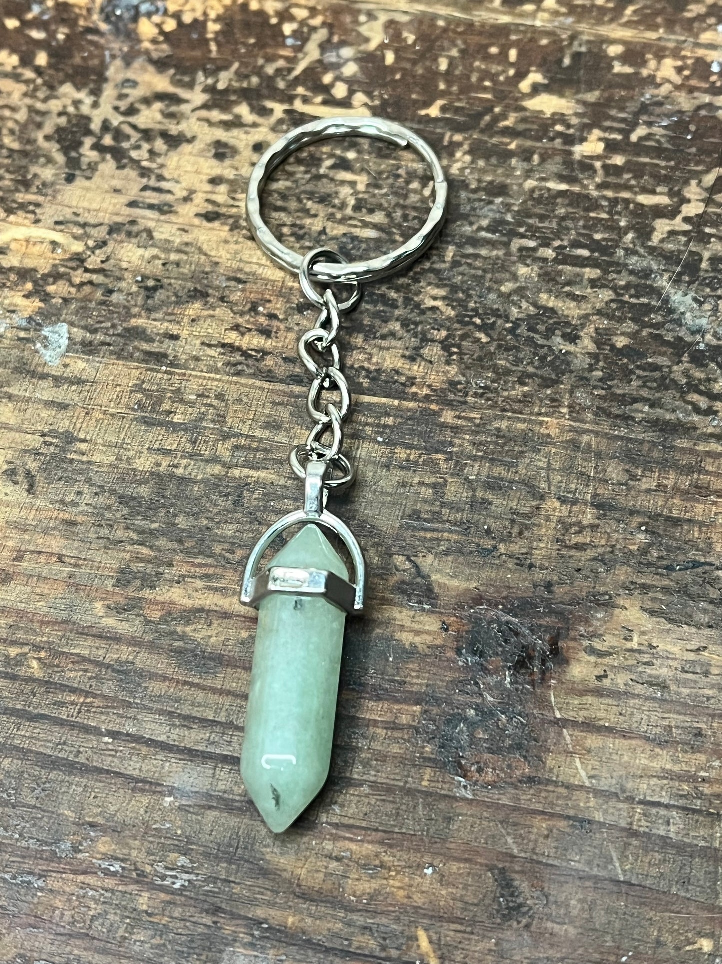 Green Aventurine crystal keychain
