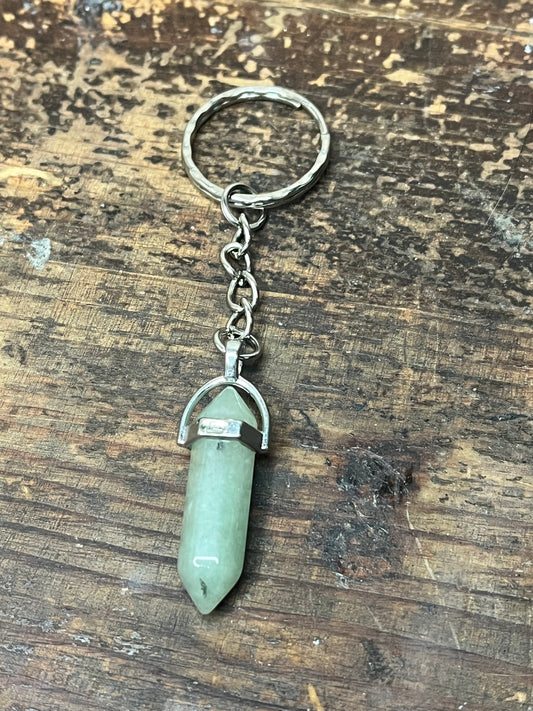 Green Aventurine crystal keychain