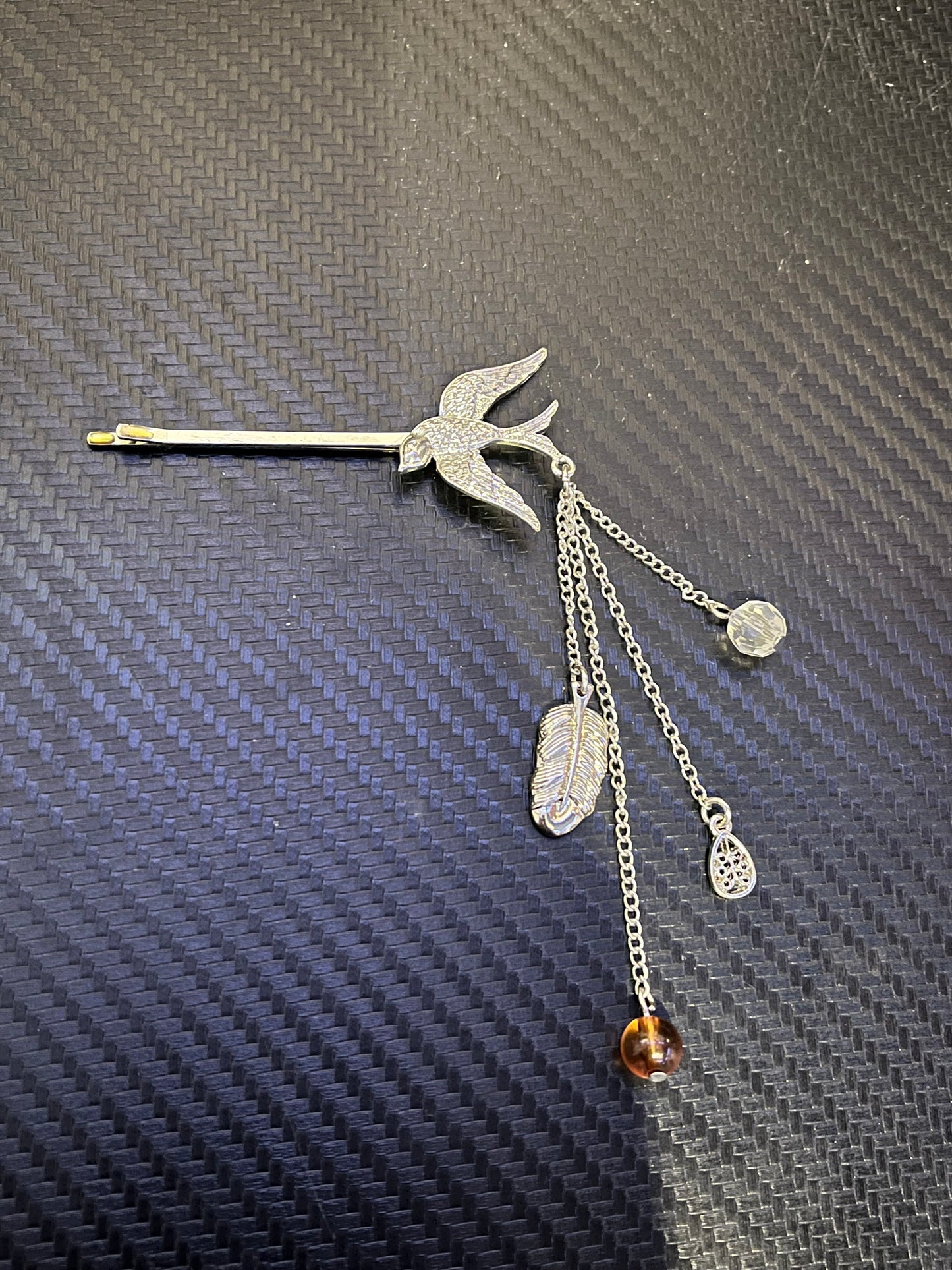 Silver Swallow hair clip