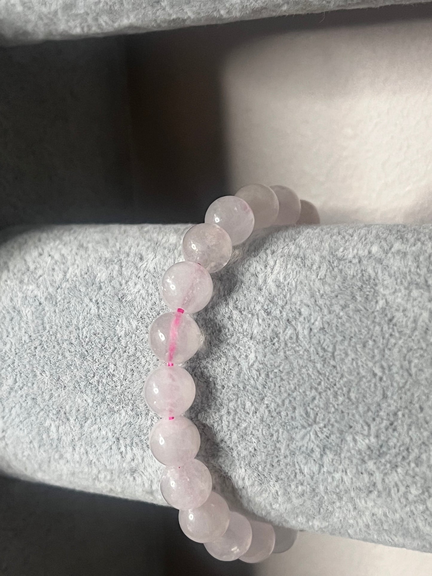 Rose quartz crystal bracelet