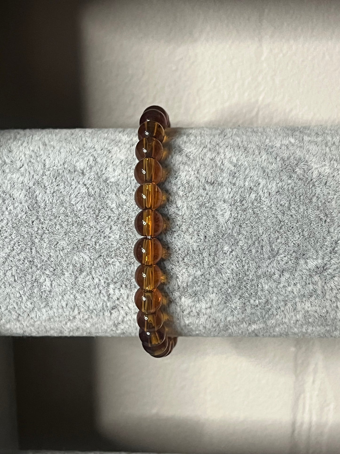 Brown clear glass bracelet