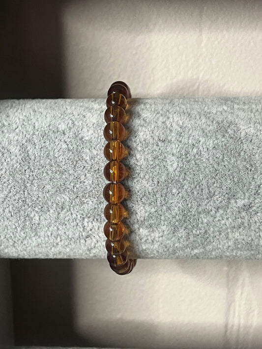 Brown clear glass bracelet