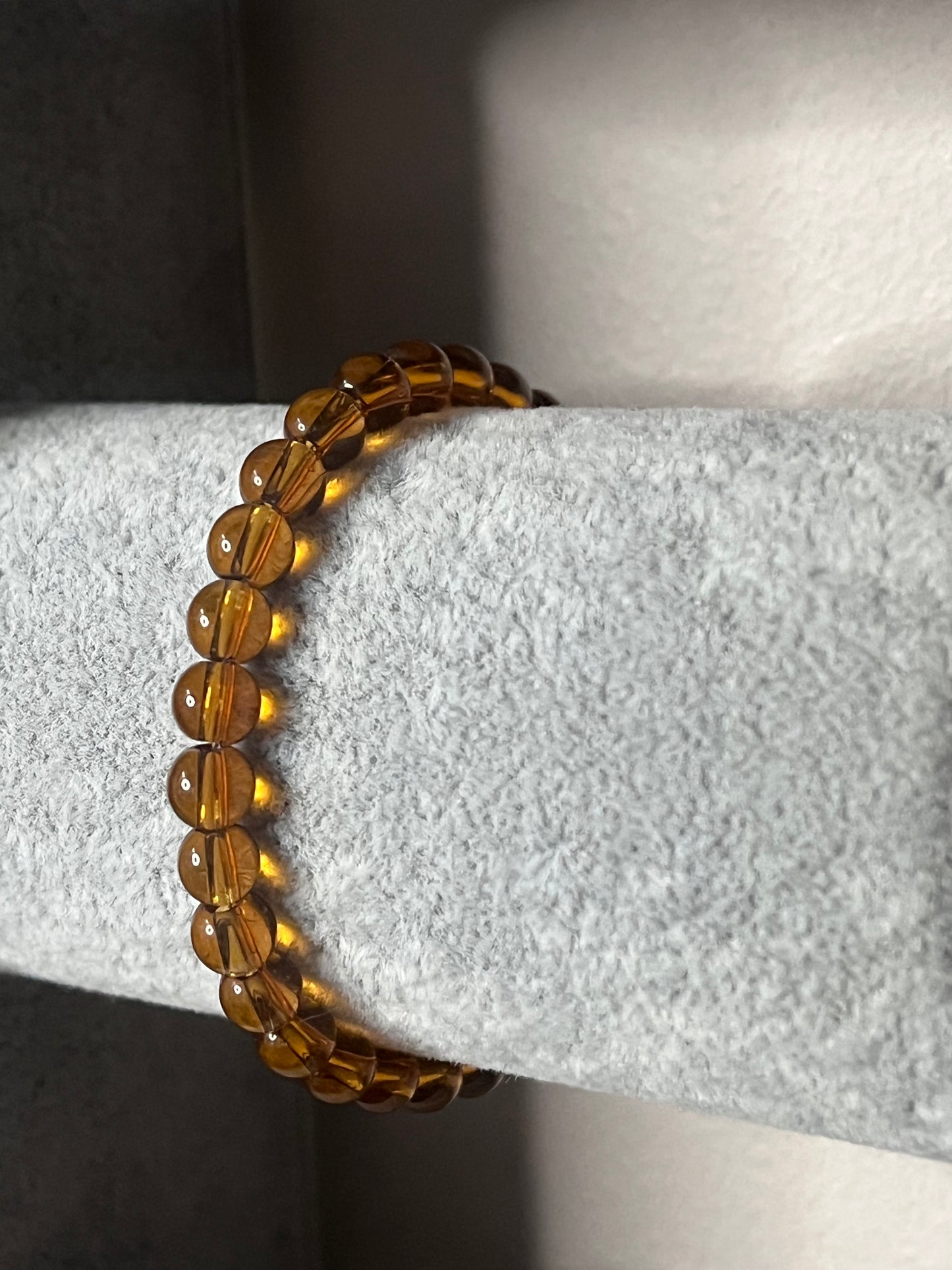Brown clear glass bracelet