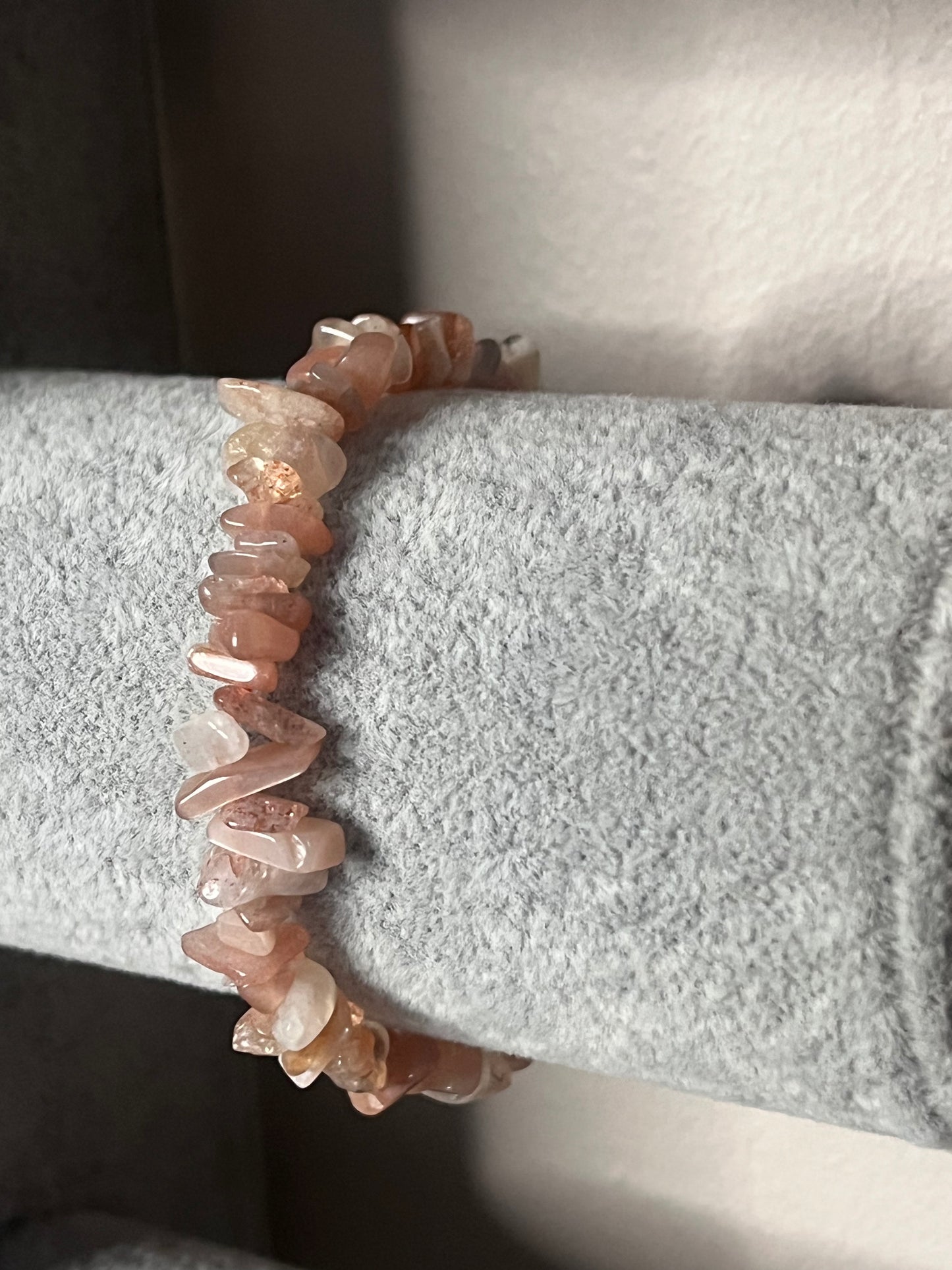Sandstone and quarts crystal bracelet