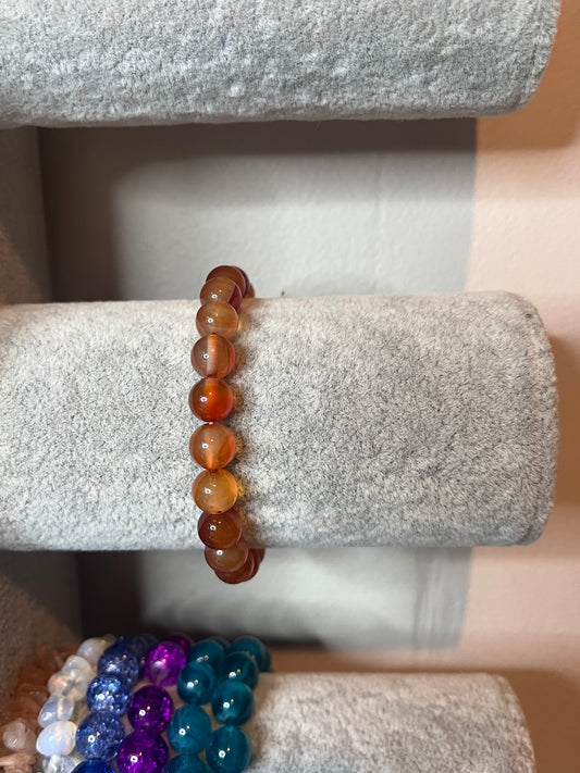 Carnelian crystal bracelet
