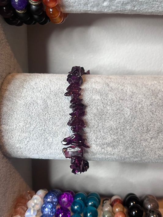 Dark purple crystal bracelet