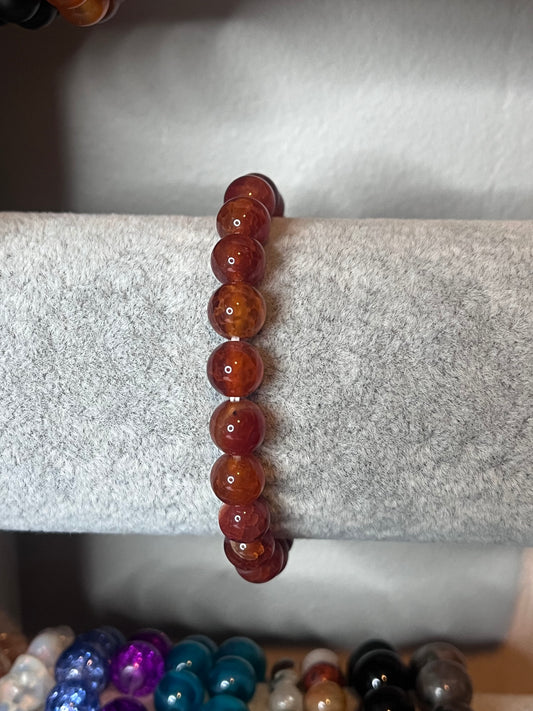 Carnelian crystal bracelet
