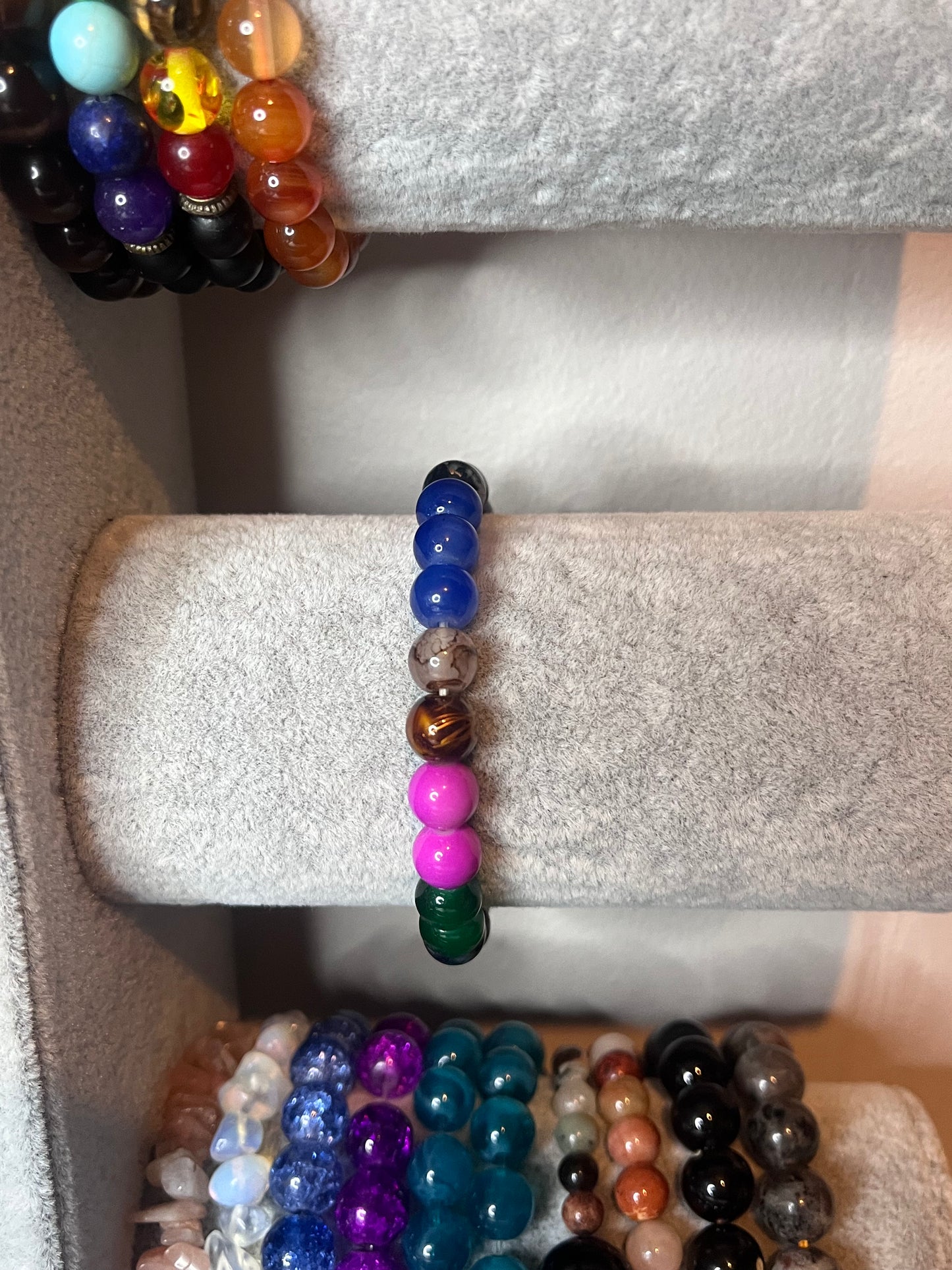 Multi coloured crystal bracelet